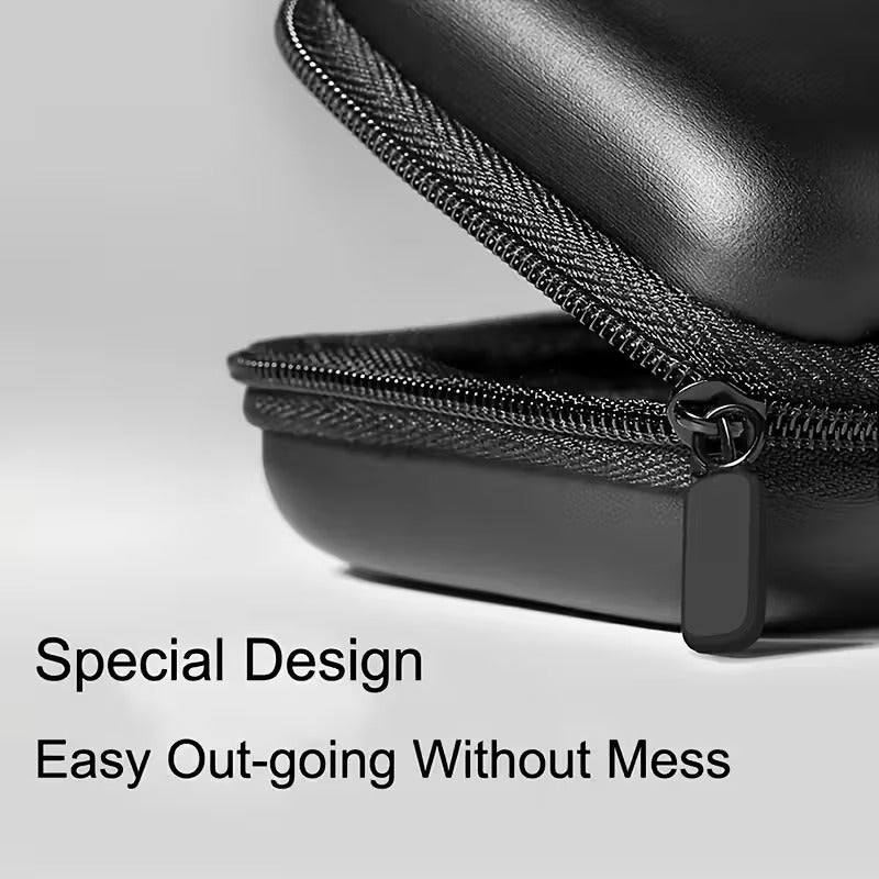 Mini Estuche Portátil para Accesorios Electrónicos Negro
