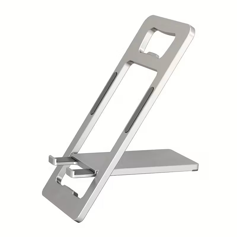 Soporte Plegable de Aluminio para Celular y Tablet con Abre Botellas
