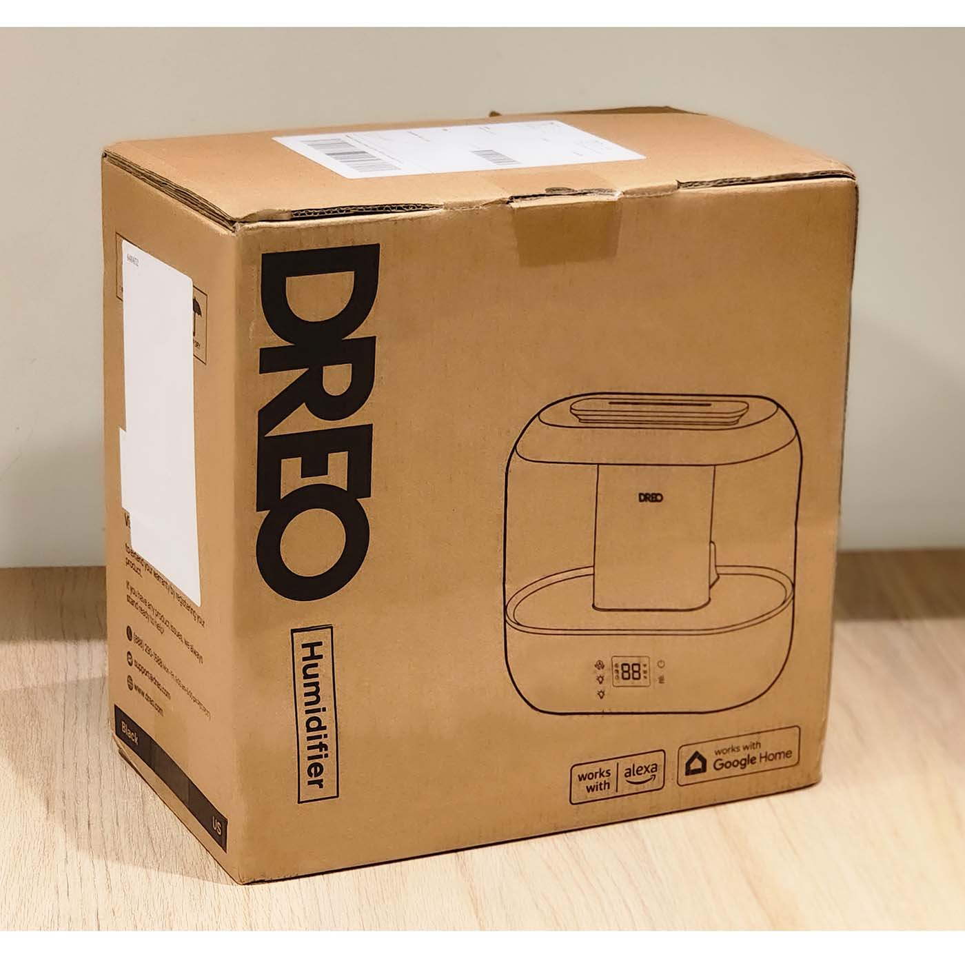 Humidificador Ultrasónico 4L Inteligente WiFi – Alexa/Google, Difusor Negro