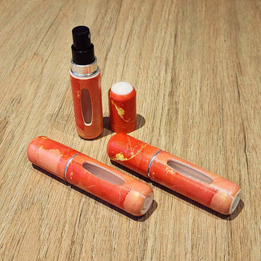 Atomizadores de Perfume Mini 5ml para Mujer Pack x3 Mármol Rojo