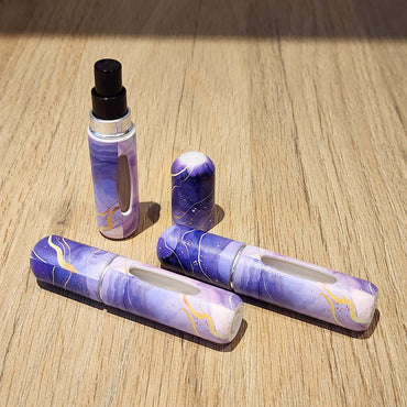 Atomizadores de Perfume Mini 5ml para Mujer Pack x3 Mármol Lila