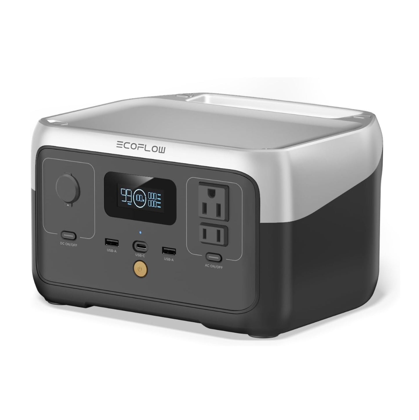 Estación de Energía Portátil - EF ECOFLOW RIVER 2 - 256 Wh - 300w hasta 600W - Carga Rápida de 1 Hora - batería LiFePO4 - Generador Solar