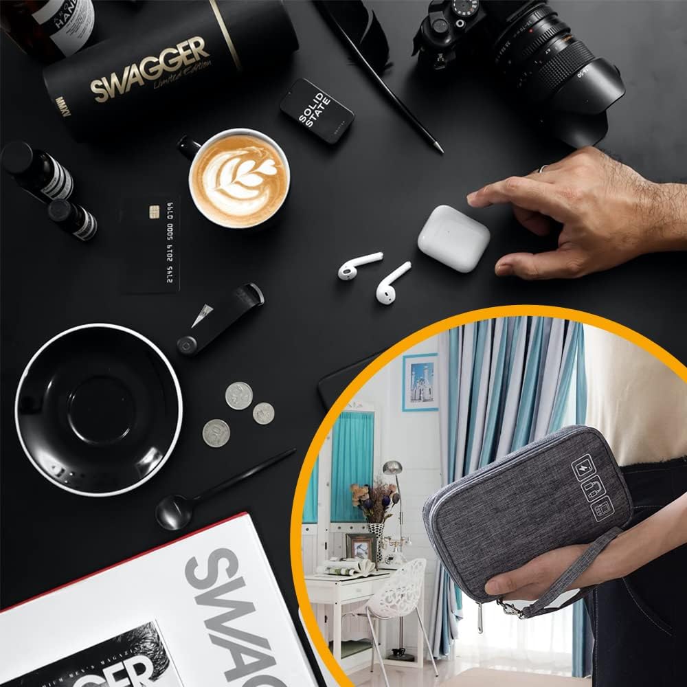 Estuche Organizador de Tecnología Impermeable - Negro