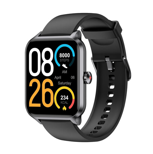 SmartWatch - Pantalla de 1.8" - Pautios - IP68, Bluetooth, Monitoreo de Salud y Actividad Física - Negro