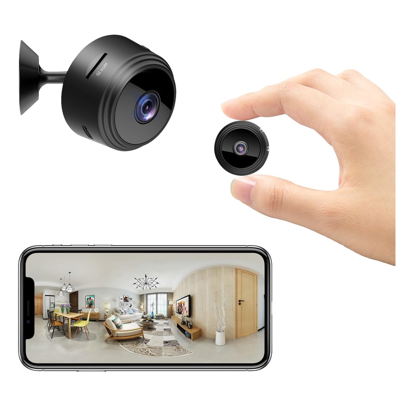 Cámara de Seguridad FHD WiFi 1080P para Interiores – Discreta y Compacta