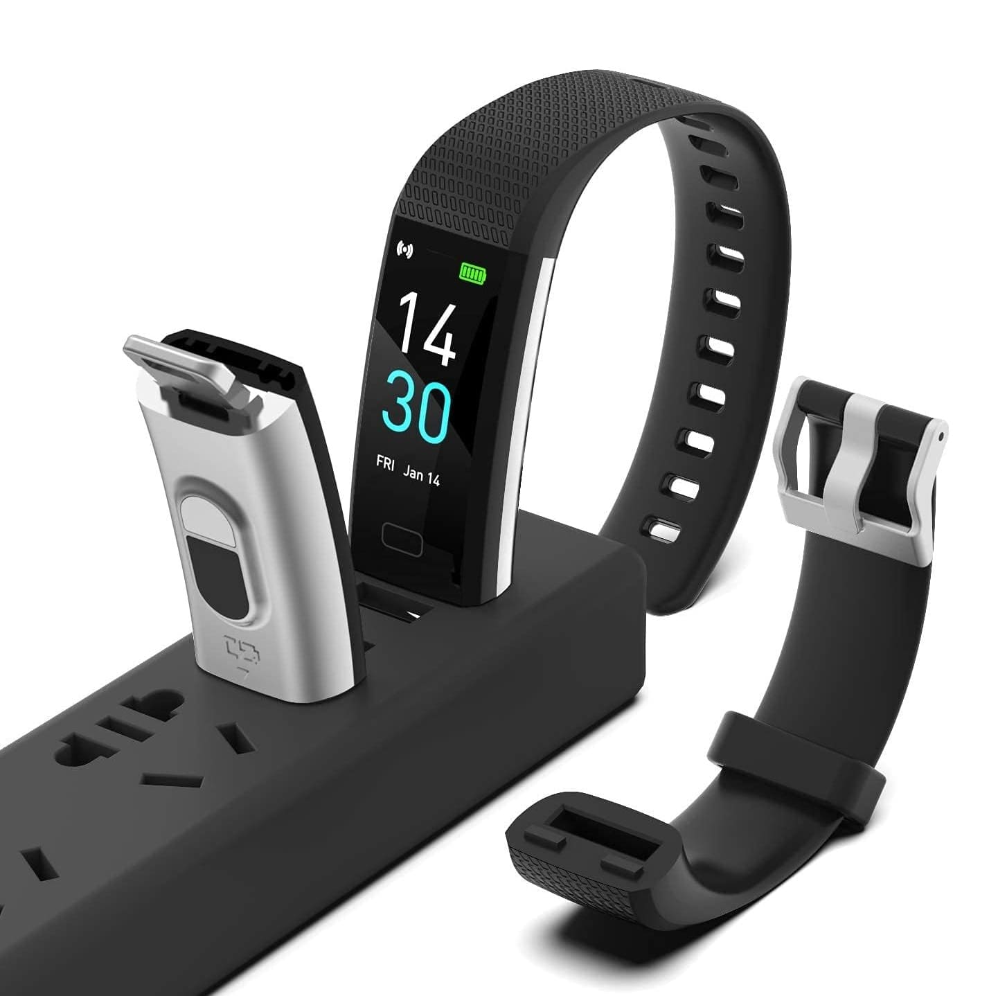 Smartwatch Fitness ENGERWALL S5 con 16 Modos Deportivos y Monitor de Salud Negro