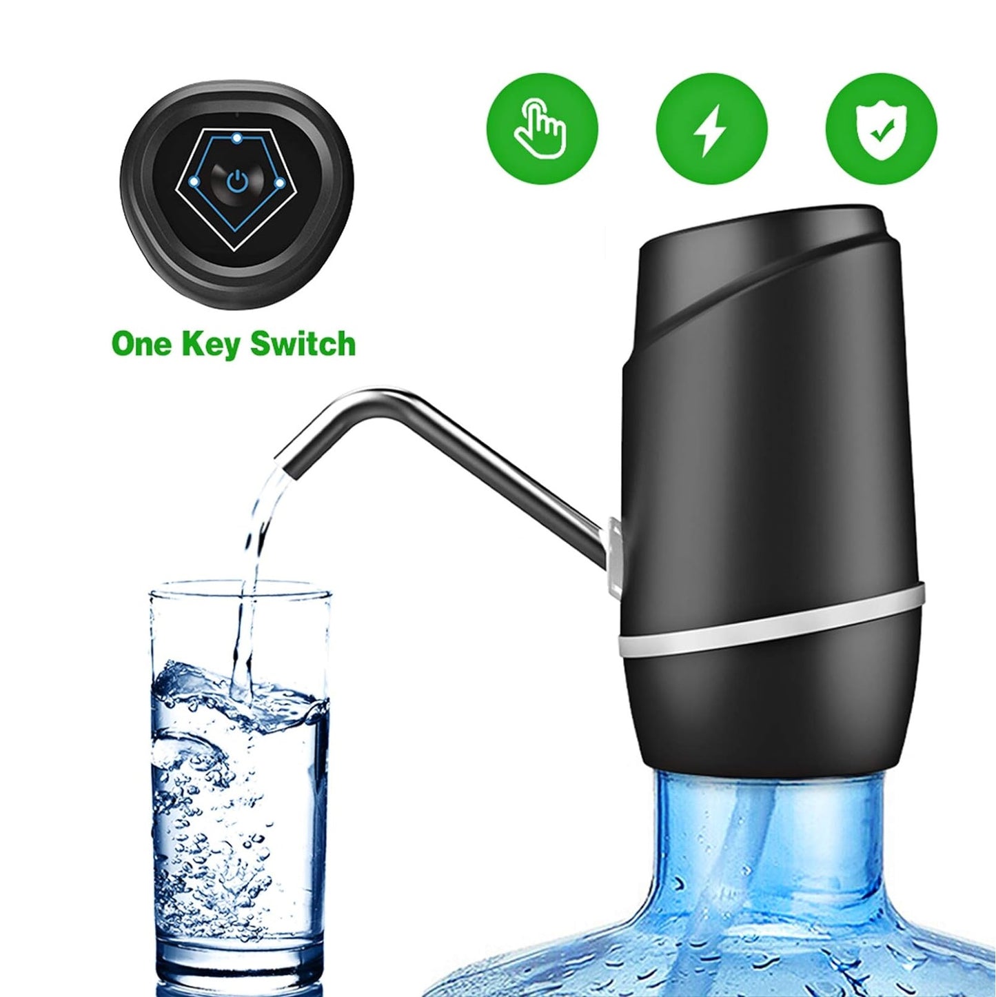 Dispensador de Agua Smart - Recargable USB - Bomba portátil - Botellas de 5 Galones