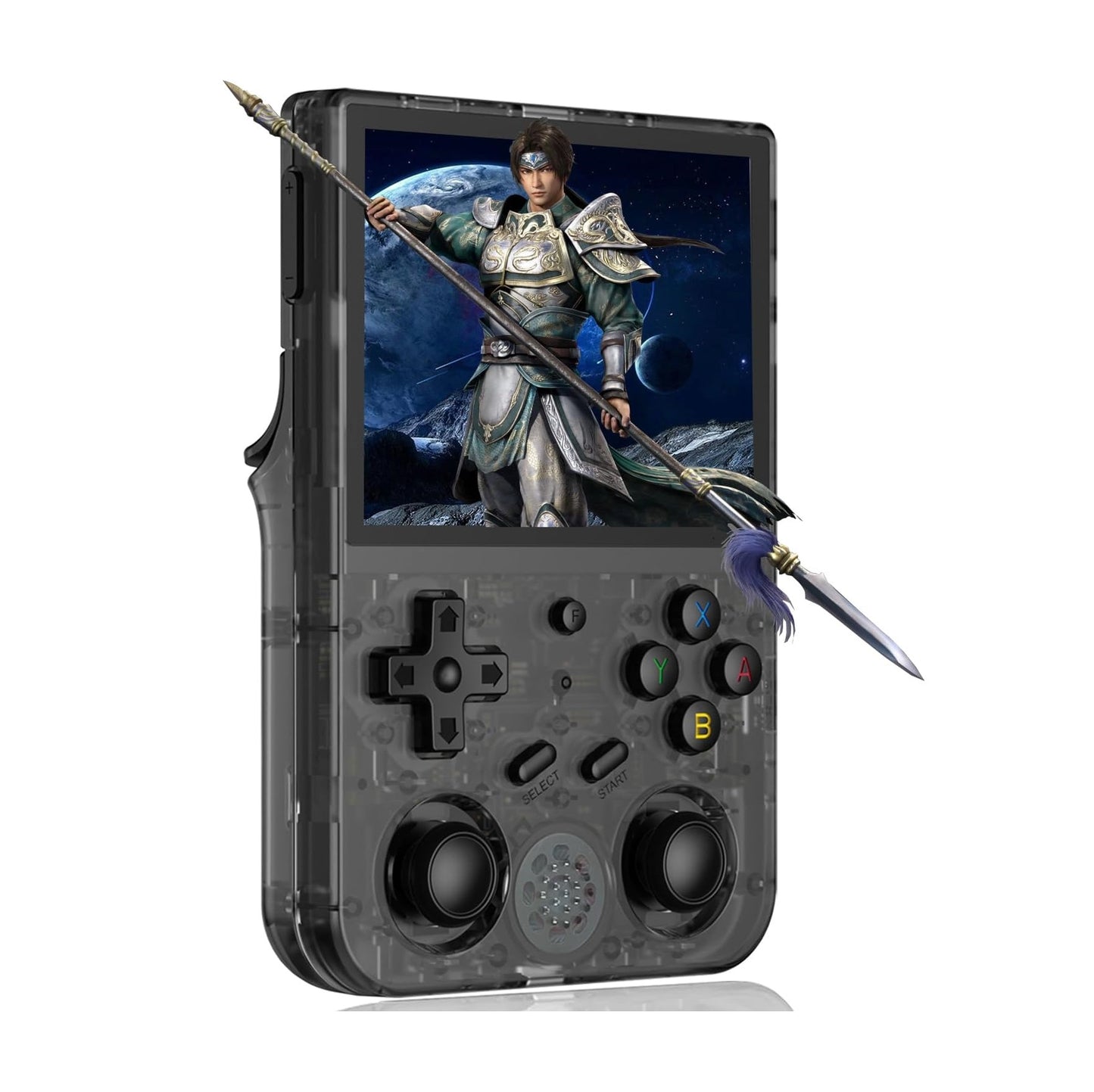 Consola Retro HD - ANBERNIC RG353V - 4452 Juegos preinstaldos - 64GB - 3,5 pulgadas IPS - 640 x 480 - Multitáctil - 5G WiFi - Bluetooth 4.2 - HDMI - Sistema Operativo Dual Android 11 y Linux - Streaming PC - Negro transparente