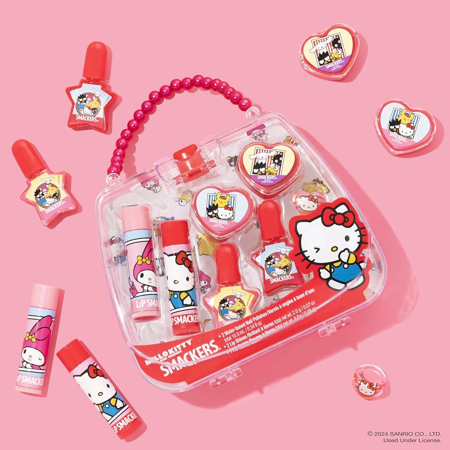 Set de Maquillaje Infantil Hello Kitty con Bálsamos Labiales y Accesorios
