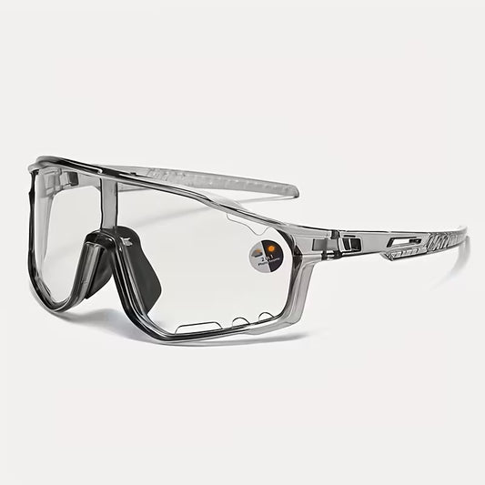 Gafas Fotocromáticas de Ciclismo Unisex - Lentes ultraligeros - Protección UV400 - Antirreflejos - Marco PC - Almohadilla Ajustable - Actividades al aire libre - Gris