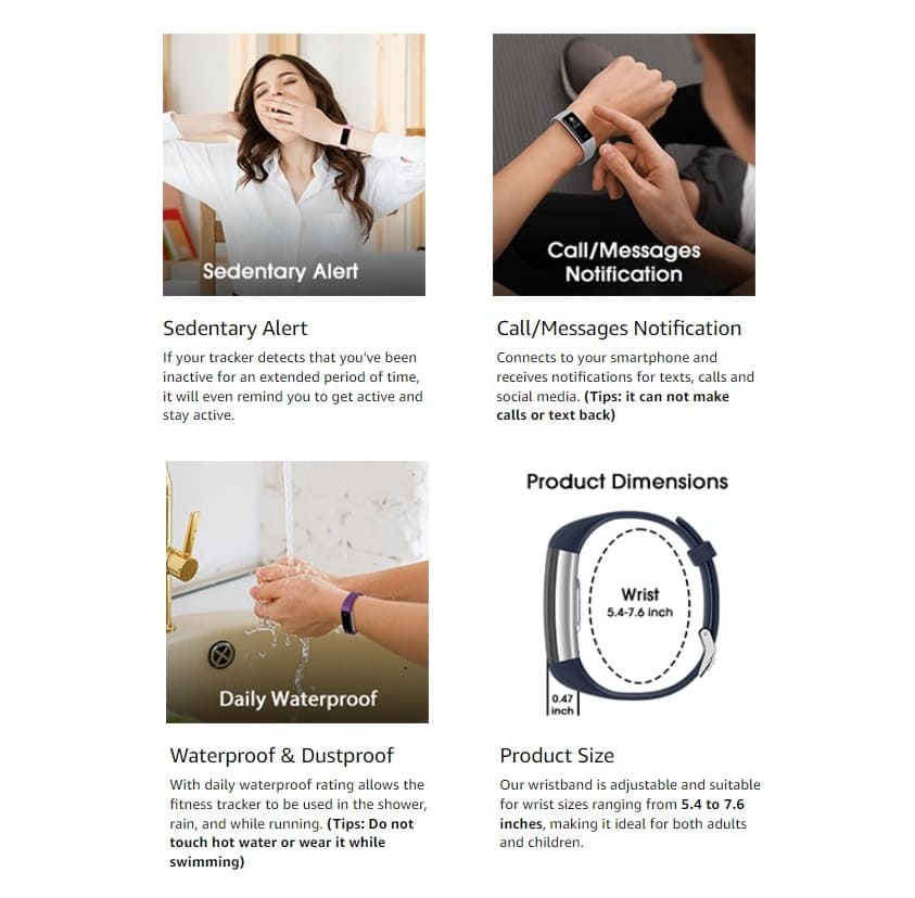 Smartwatch Fitness Kummel con Tracker de Actividad y Monitoreo de Salud Negro