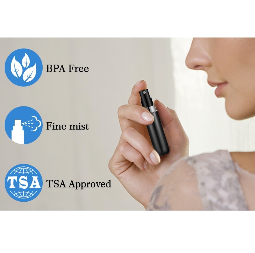 Atomizadores de Perfume Mini 5ml para Mujer Pack x3 Mármol Rosa