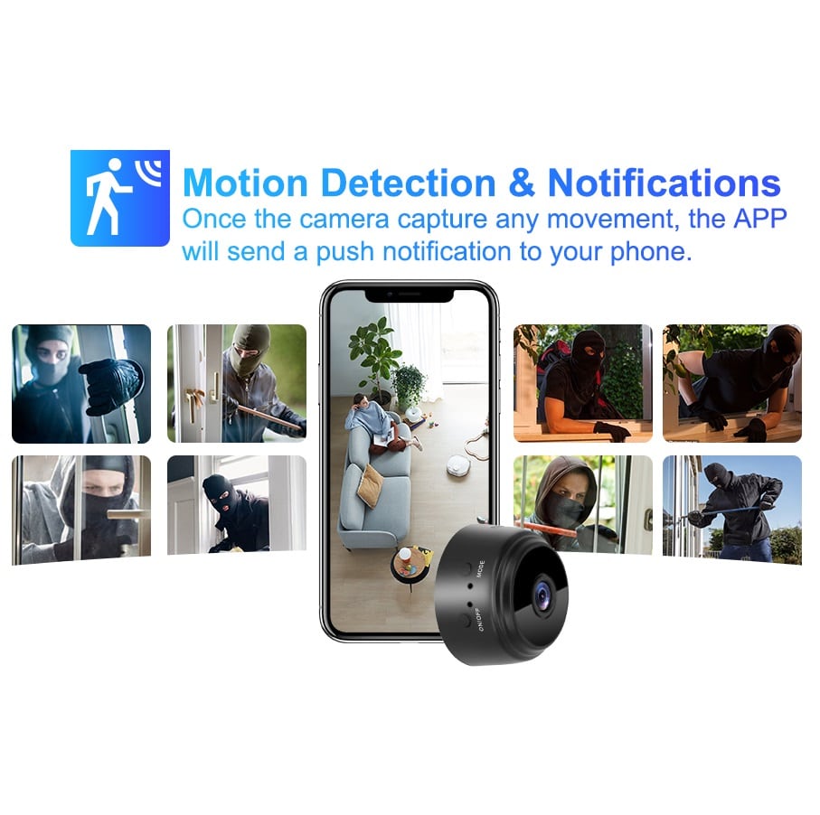Cámara Seguridad FHD WiFi 1080P – Interiores, Compacta y Discreta
