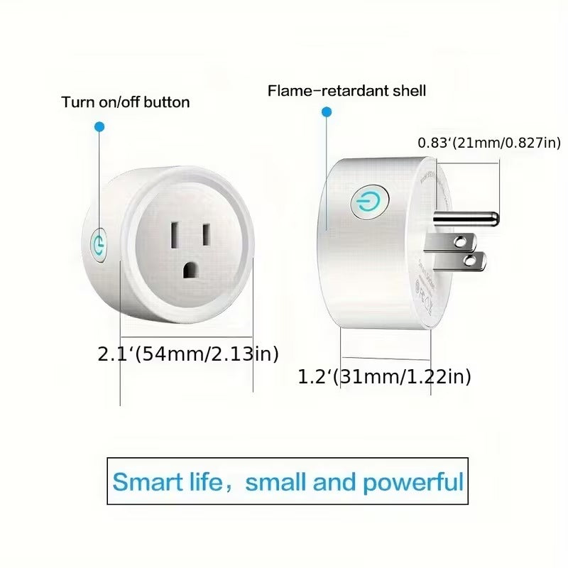 Enchufe Inteligente WiFi 10A Compatible Alexa y Celular Pack x2