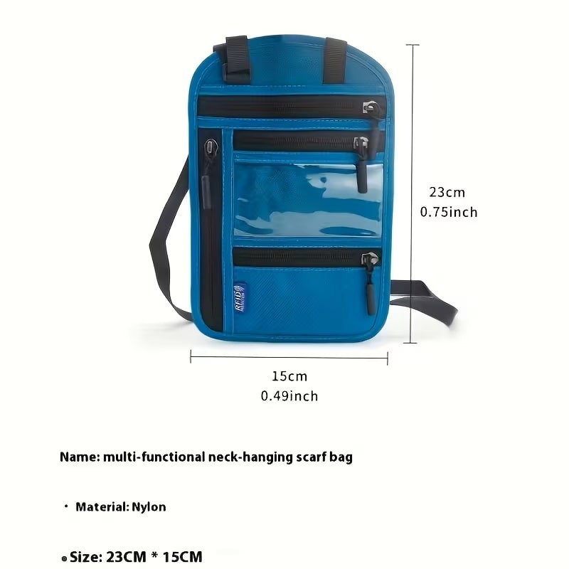 Cartera de Viaje Antirrobo con Bloqueo RFID Gris Claro
