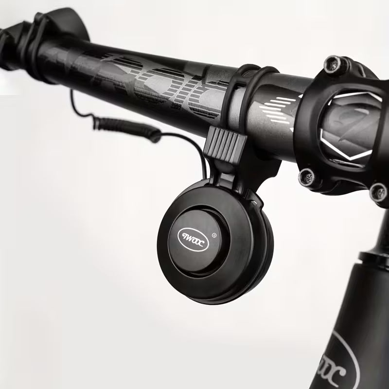 Bocina USB Recargable Bicicleta 120dB 4 Modos Impermeable Negra