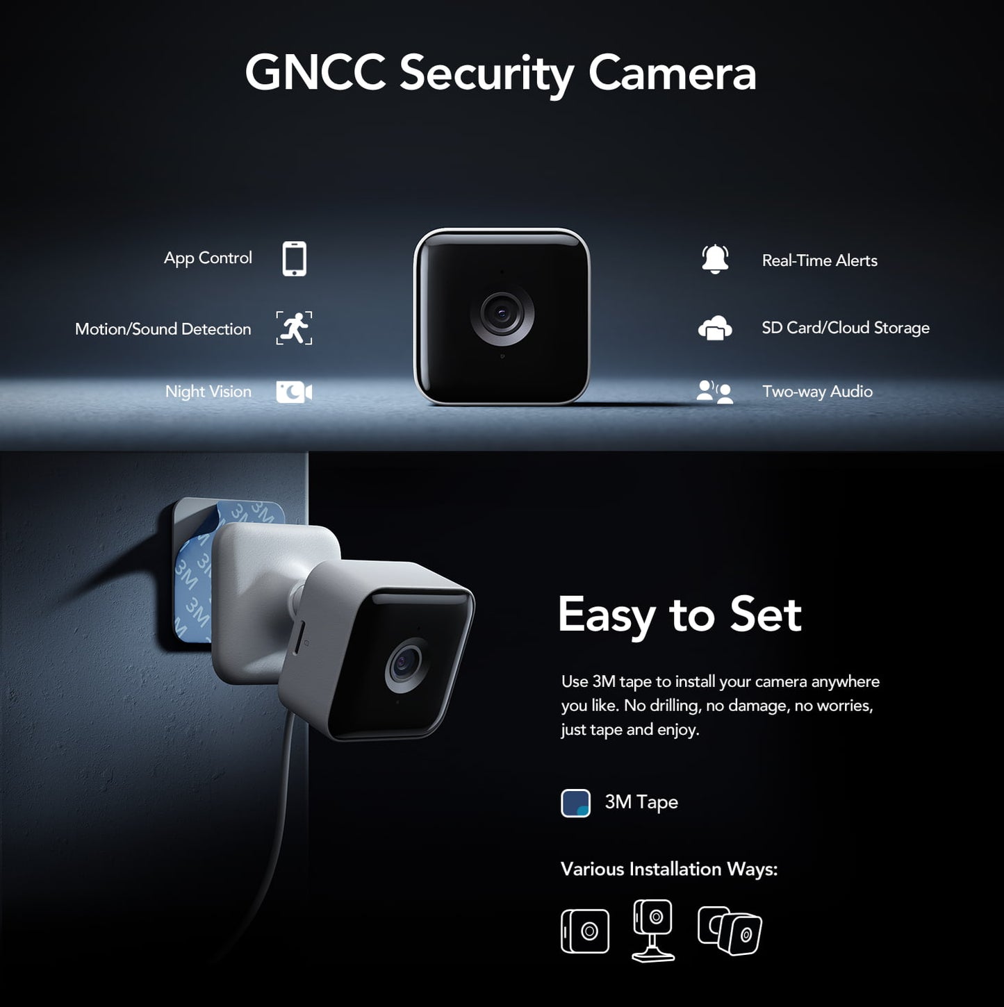 Cámara Seguridad Interiores – Detección Movimiento y Audio HD