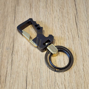 Colgante de Llave Multifuncional con Abridor de Botellas Negro