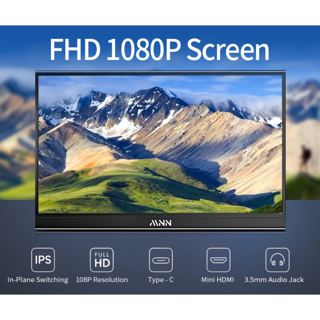 Monitor Portátil 15.6 FHD IPS USB-C y Mini HDMI