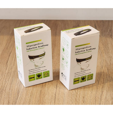 Linterna Frontal Recargable LED – Haz 230° con Sensor de Movimiento – Pack x1