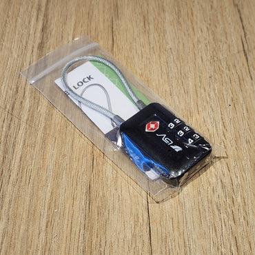 Candado TSA de Viaje con Combinación – Seguridad para Maletas y Mochilas – Negro