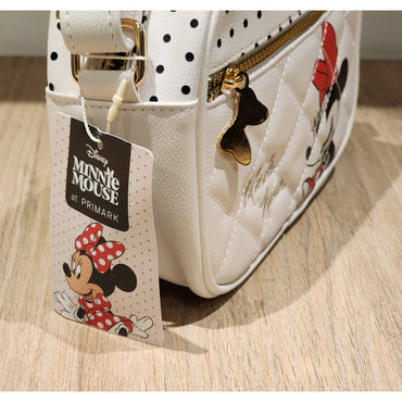 Bolso Minnie Mouse Disney Mujer Elegante Blanco y Dorado
