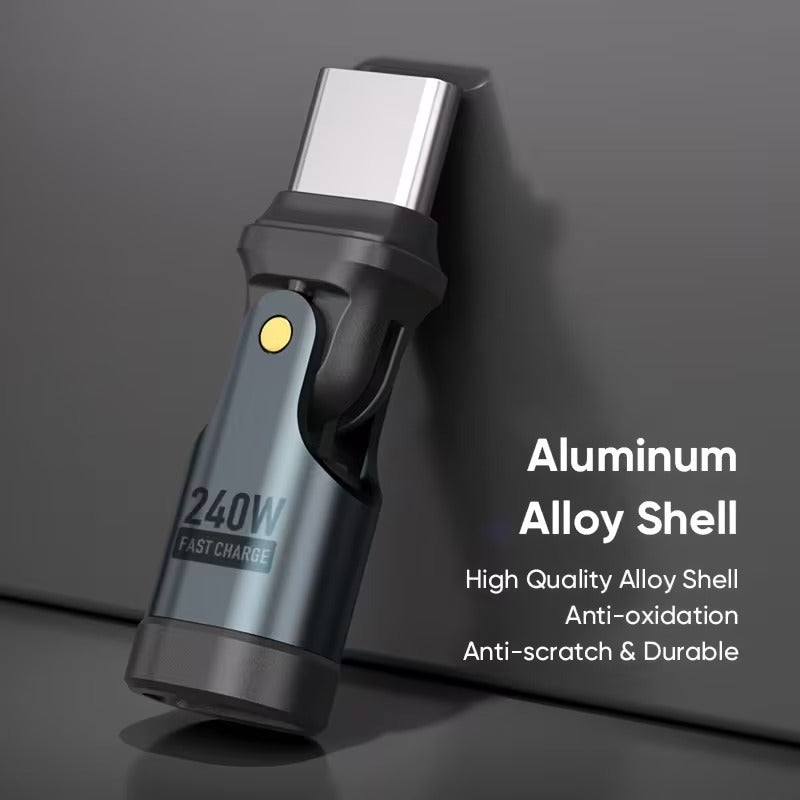 Adaptador USB-C PD 240W Giratorio 180° Alta Potencia