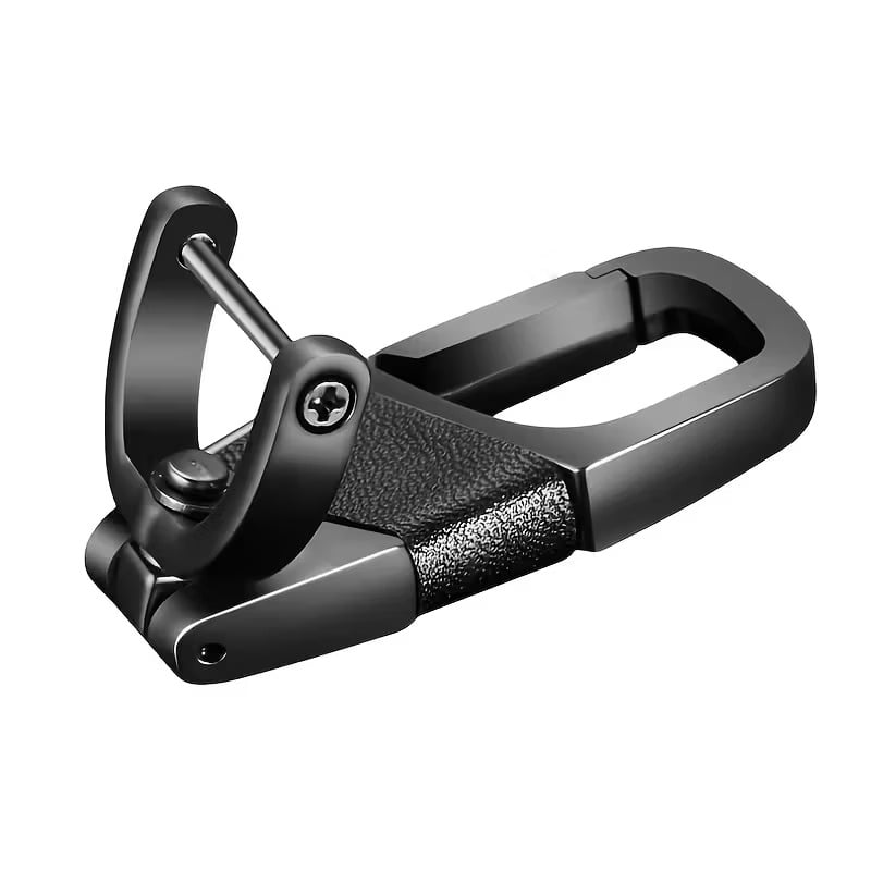 Llavero Giratorio 360° de Metal Negro para Auto