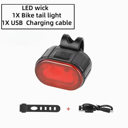 Luces LED Delantera y Trasera para Bicicleta Recargables USB