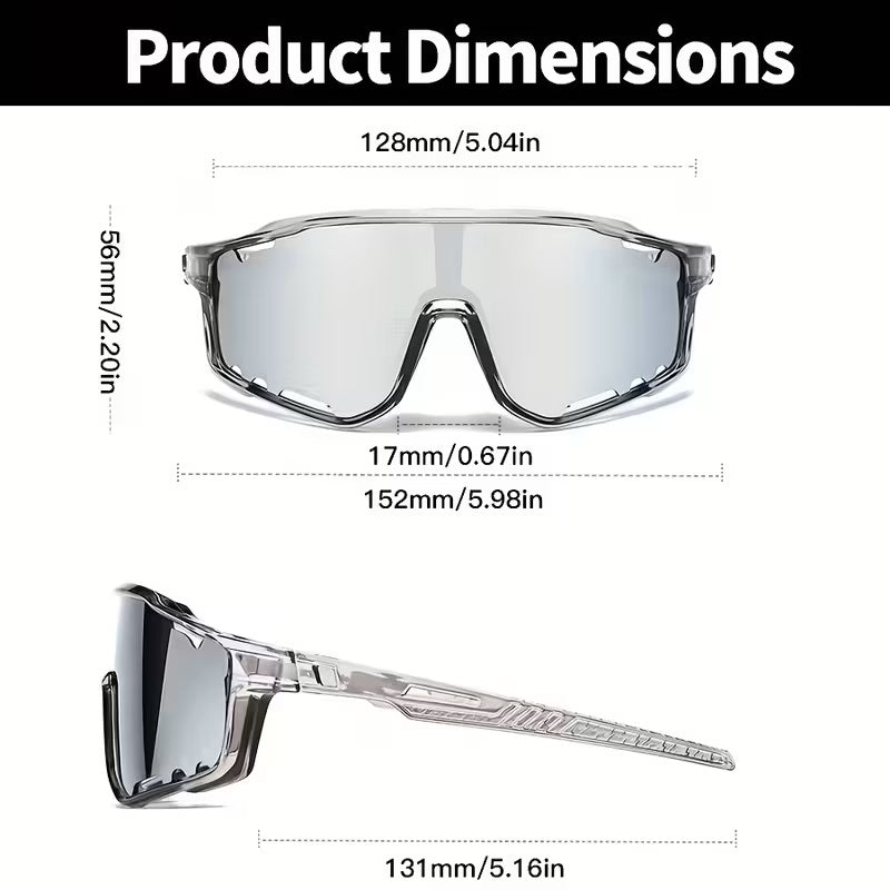 Gafas de Ciclismo Fotocromáticas Unisex – Lentes UV400 y Antirreflejos Blanco