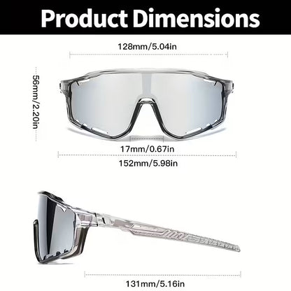 Gafas de Ciclismo Fotocromáticas Unisex – Lentes UV400 y Antirreflejos Blanco