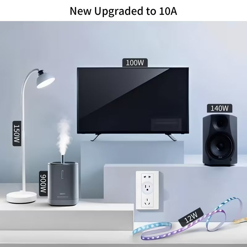 Enchufe Inteligente WiFi 10A Compatible Alexa y Celular Pack x2