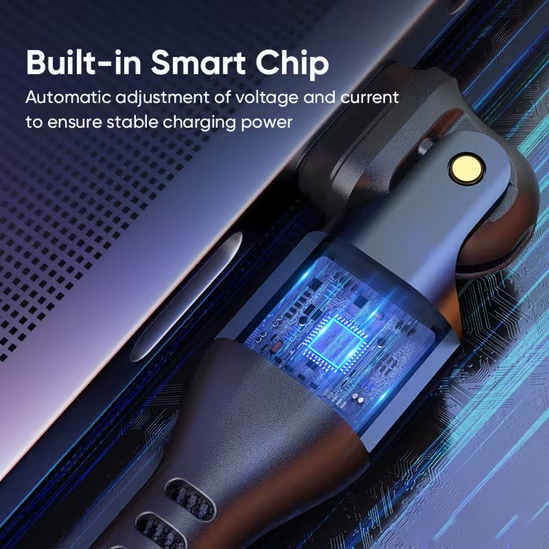 Cable USB-C a USB-C 240W Giratorio 180° con LED