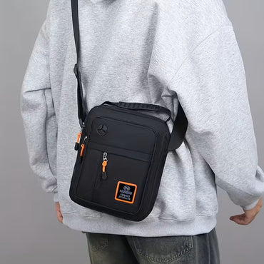 Bolso Cruzado Urbano Unisex Negro Múltiples Bolsillos Seguro