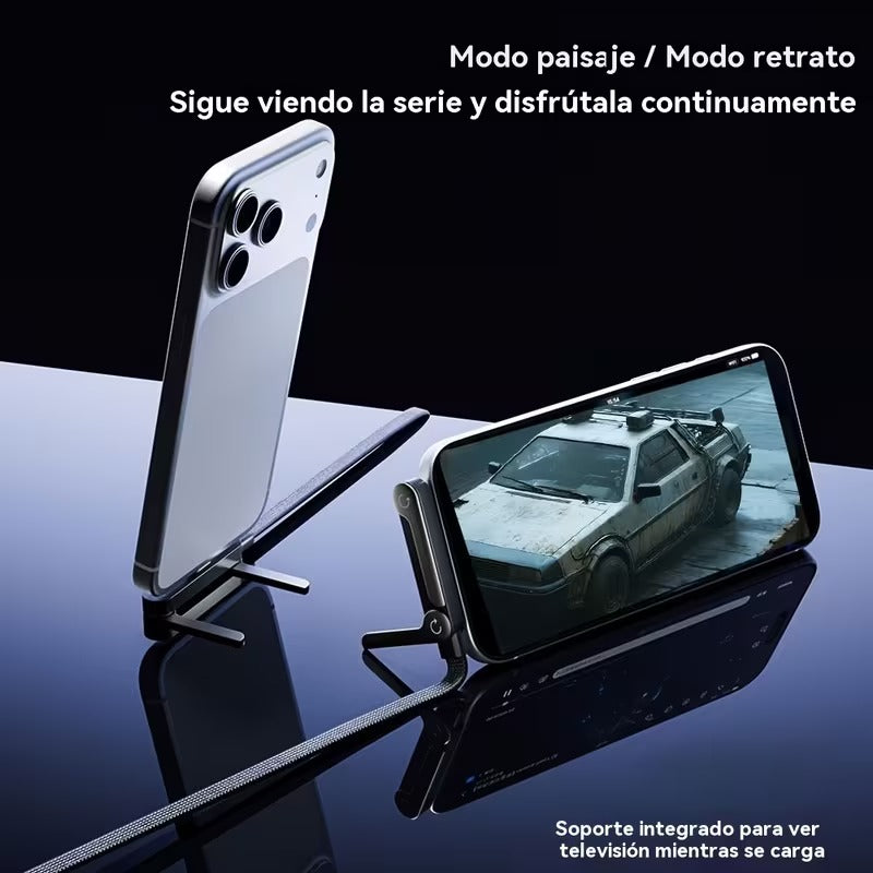 Cable USB-C 240W con Soporte Plegable para Teléfono
