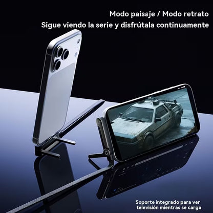 Cable USB-C 240W con Soporte Plegable para Teléfono