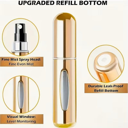 Atomizador de Perfume Mini 5ml Unisex Negro Pack x1