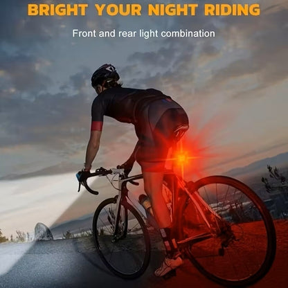 Luces Led Delantera y Trasera 500 Lúmenes Recargables USB Bicicleta