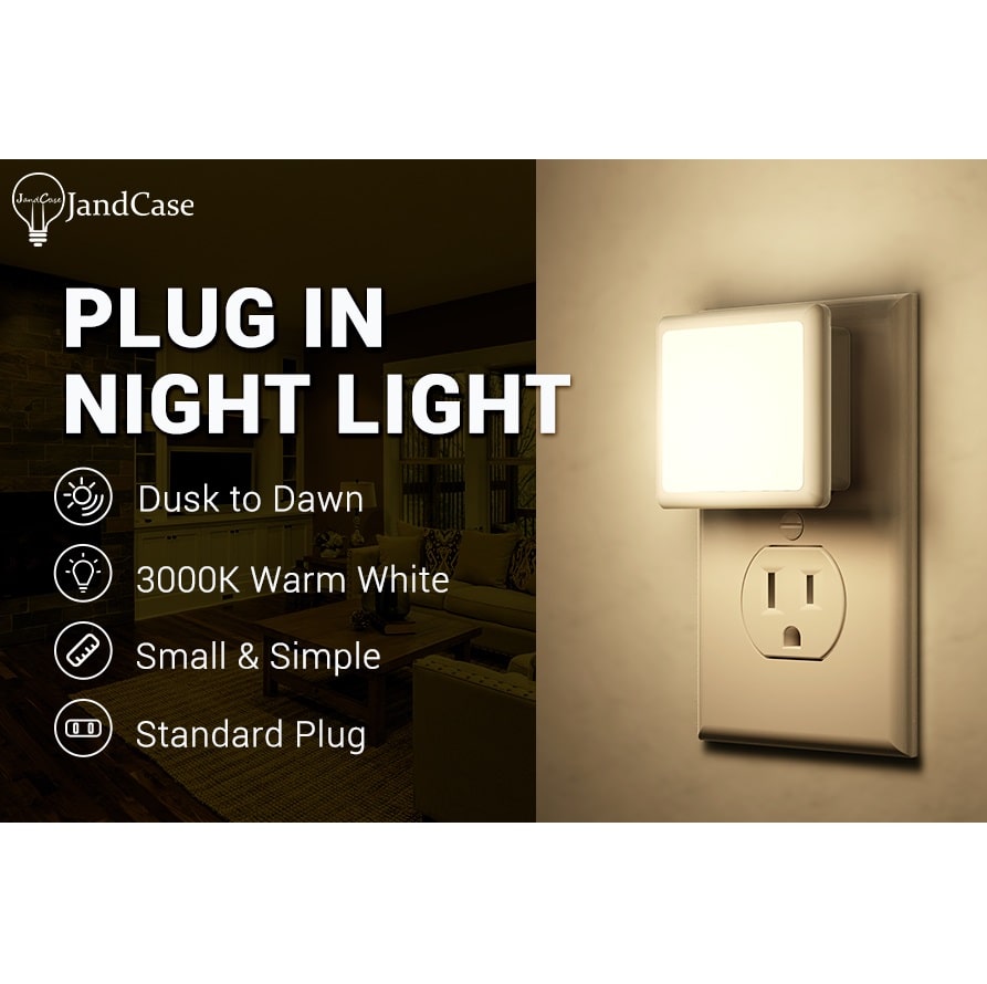 Luz LED Nocturna con Sensor de Luz Automático Pack x4