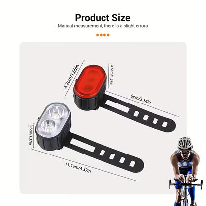 Luces LED Delantera y Trasera para Bicicleta Recargables USB