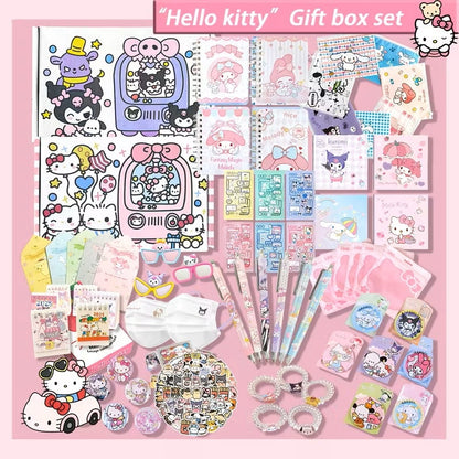 Kit de Papelería SANRIO 25 Piezas para Niñas con Bolígrafos y Cuadernos