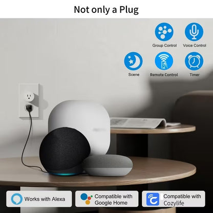 Enchufe Inteligente WiFi 10A Compatible Alexa y Celular Pack x2