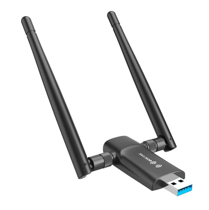Adaptador WiFi USB 1300Mbps Dual 5dBi Windows Compatible