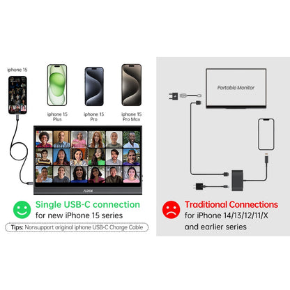 Monitor Portátil 15.6 FHD IPS USB-C y Mini HDMI