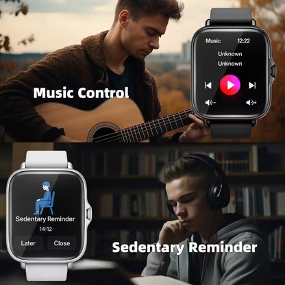 Smartwatch 1.83” con Llamadas y Monitoreo de Salud Dorado y Beige