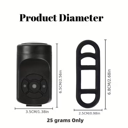 Bocina USB Recargable Bicicleta 120dB 4 Modos IP65 Negra