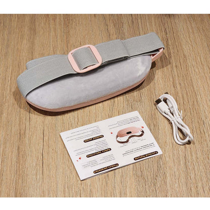 Masajeador Abdominal Recargable USB con Calor y Vibración Rosa