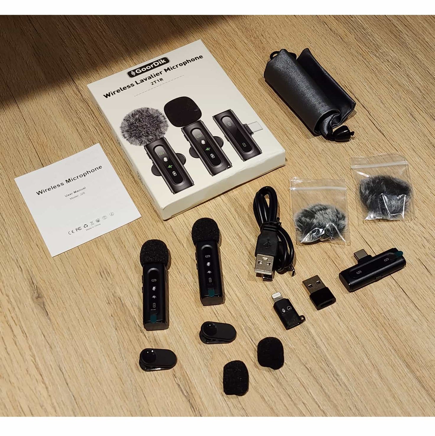 Micrófonos Lavalier Wireless PRO – USB-C, Reducción de Ruido – Pack x2