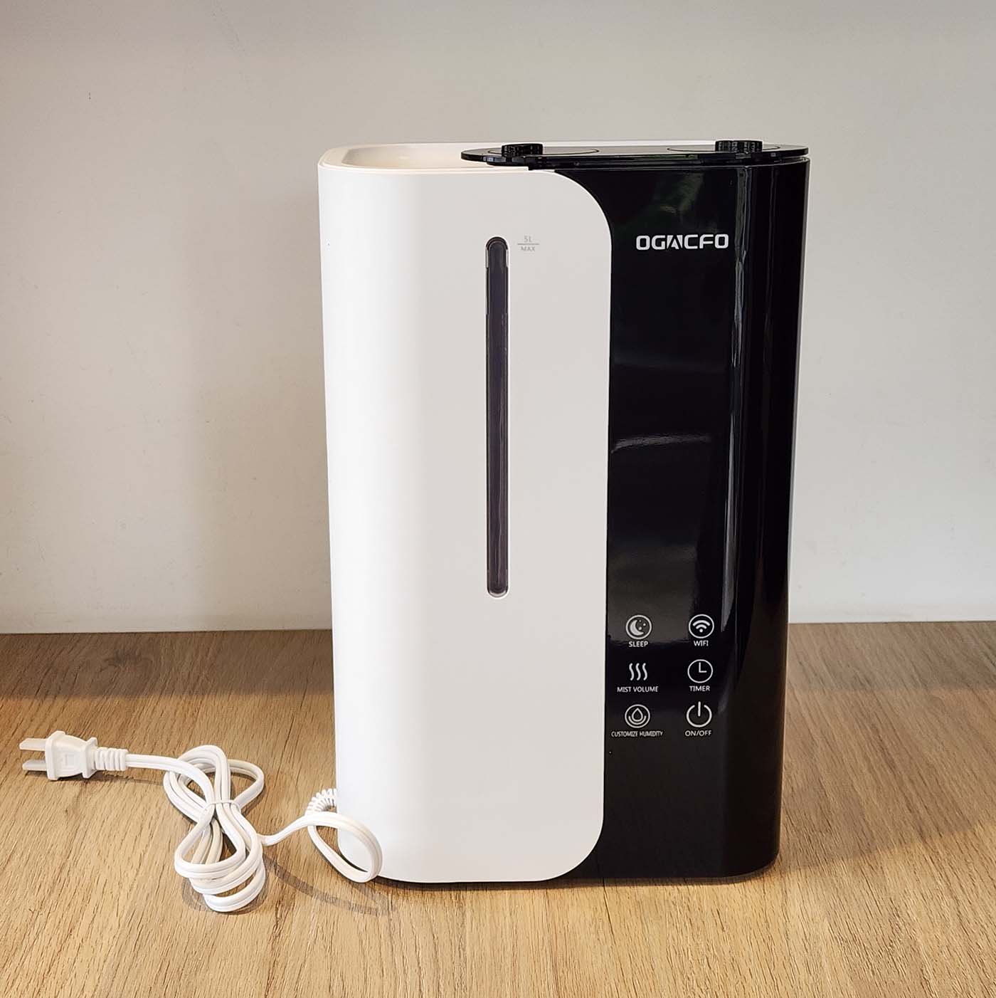 Humidificador Ultrasónico 5L Inteligente LED – Difusor Aromaterapia Negro/Blanco