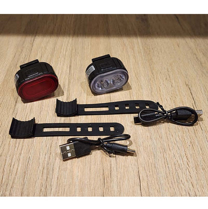 Luces LED Delantera y Trasera para Bicicleta Recargables USB